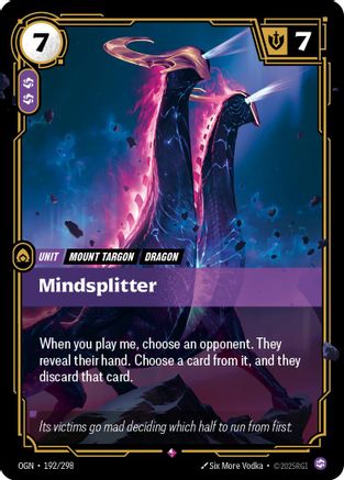 Mindsplitter (192/298) - OGN - Rare - Foil