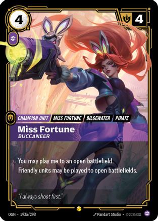 Miss Fortune - Buccaneer (Alternate Art) (193a/298) - OGN - Showcase - Foil