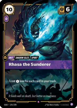 Rhasa the Sunderer (195/298) - OGN - Rare - Foil
