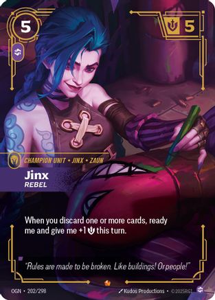 Jinx - Rebel (202/298) - OGN - Epic - Foil