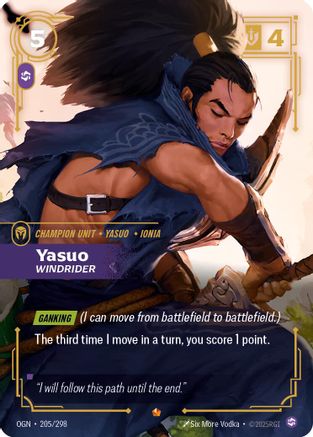 Yasuo - Windrider (205/298) - OGN - Epic - Foil