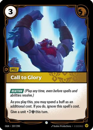 Call to Glory (207/298) - OGN - Common - Foil