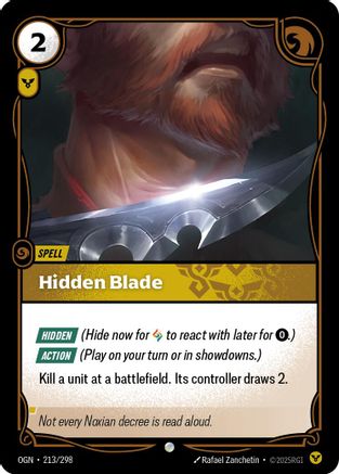 Hidden Blade (213/298) - OGN - Common