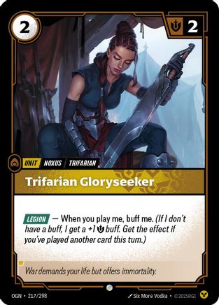 Trifarian Gloryseeker (217/298) - OGN - Common - Foil