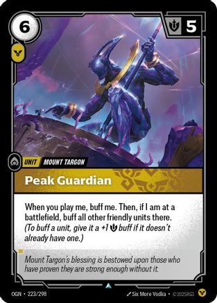 Peak Guardian (223/298) - OGN - Uncommon - Foil