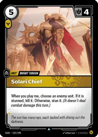 Solari Chief (225/298) - OGN - Uncommon - Foil