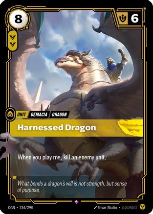 Harnessed Dragon (234/298) - OGN - Rare - Foil