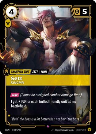 Sett - Kingpin (240/298) - OGN - Rare - Foil