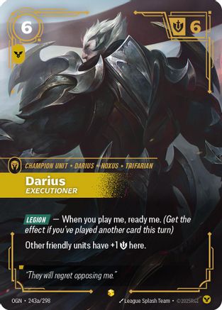 Darius - Executioner (Alternate Art) (243a/298) - OGN - Showcase - Foil