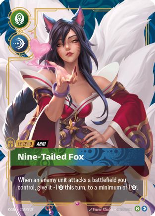 Ahri - Nine-Tailed Fox (255/298) - OGN - Rare - Foil