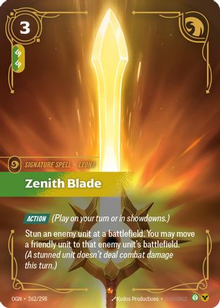 Zenith Blade (262/298) - OGN - Epic - Foil