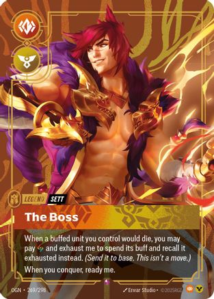 Sett - The Boss (269/298) - OGN - Rare - Foil