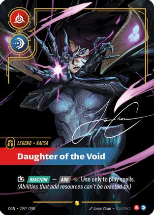 Kai'Sa - Daughter of the Void (Signature) (299*/298) - OGN - Showcase - Foil