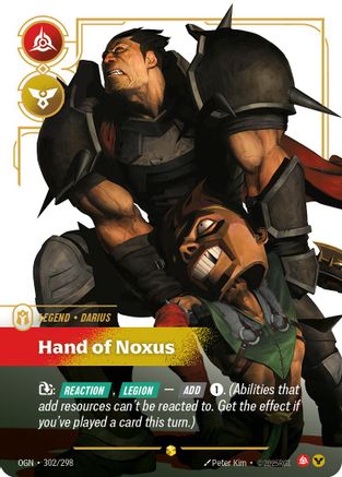 Darius - Hand of Noxus (Showcase) (302/298) - OGN - Showcase - Foil
