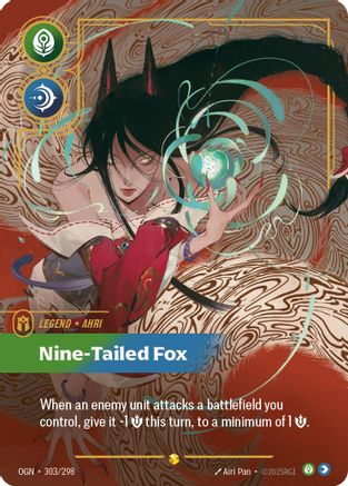 Ahri - Nine-Tailed Fox (Showcase) (303/298) - OGN - Showcase - Foil