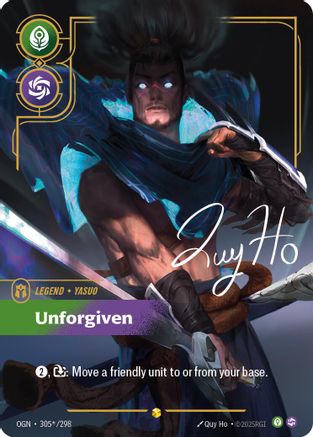 Yasuo - Unforgiven (Signature) (305*/298) - OGN - Showcase - Foil