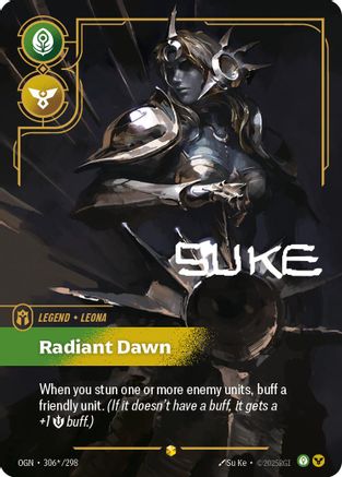 Leona - Radiant Dawn (Signature) (306*/298) - OGN - Showcase - Foil