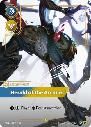 Viktor - Herald of the Arcane (Signature) (308*/298) - OGN - Showcase - Foil
