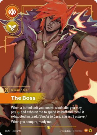 Sett - The Boss (Showcase) (310/298) - OGN - Showcase - Foil
