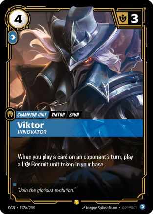 Viktor - Innovator (Alternate Art) (117a/298) - OGN - Showcase - Foil