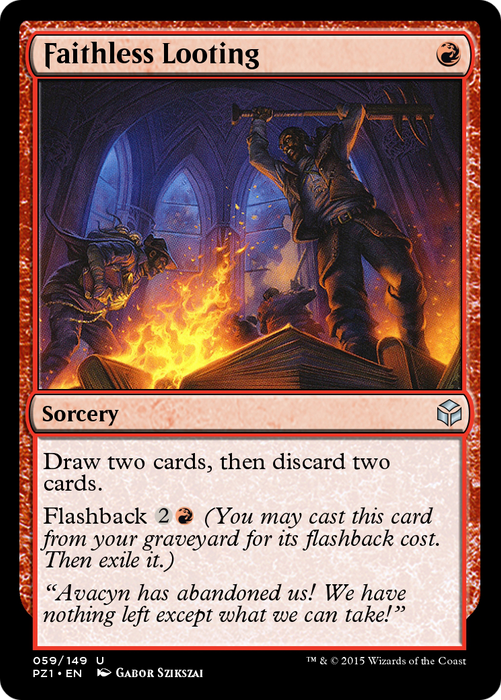 Faithless Looting (PZ1-059) - uncommon - Foil
