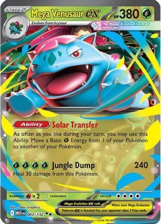 Mega Venusaur ex (003/132) - MME  - Double Rare - Holofoil