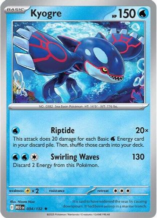 Kyogre (034) - MME  - Rare - Holofoil