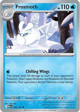 Frosmoth (043) - MME  - Uncommon - Reverse Holofoil