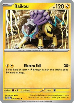 Raikou (048) - MME  - Rare - Reverse Holofoil