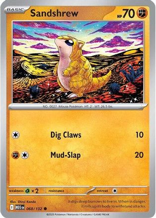 Sandshrew (068) - MME  - Common - Reverse Holofoil