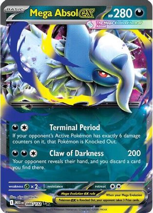 Mega Absol ex (086/132) - MME  - Double Rare - Holofoil