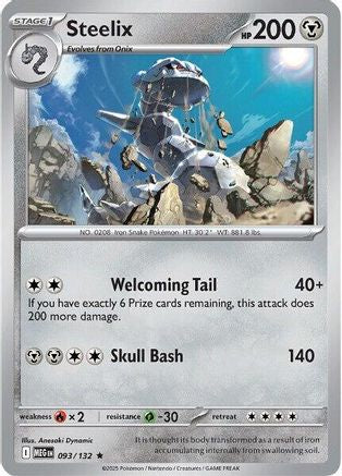 Steelix (093/132) - MME  - Rare - Reverse Holofoil