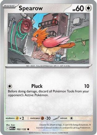 Spearow (102/132) - MME  - Common