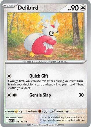 Delibird (105/132) - MME  - Common - Reverse Holofoil