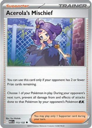 Acerola's Mischief (113/132) - MME  - Uncommon - Reverse Holofoil