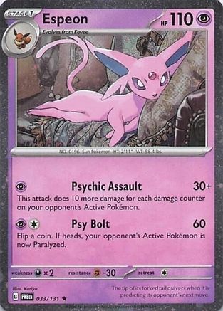 Espeon (033/131) - MCP  - Rare - Holofoil