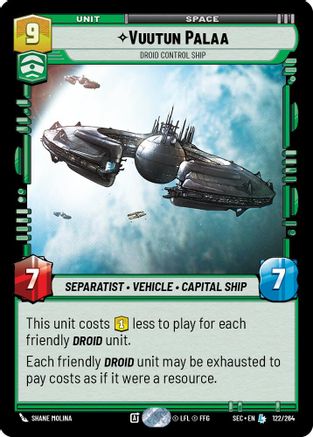 Vuutun Palaa - Droid Control Ship (122/264) - SOP - Legendary