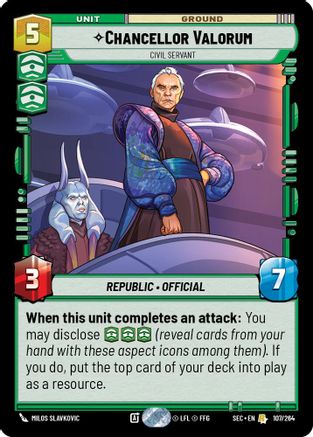 Chancellor Valorum - Civil Servant (107/264) - SOP - Rare