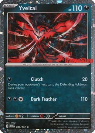 Yveltal (Game Stop) (088/132) - MCP  - Rare - Holofoil