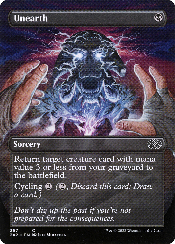 Unearth (2X2-357) - common (Borderless) - Foil