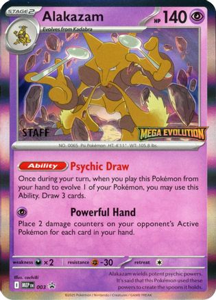 Alakazam (003) - MMEP  - Promo - Holofoil