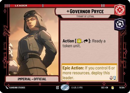 Governor Pryce - Tyrant of Lothal (11/264) - SOP - Rare