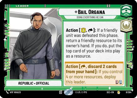 Bail Organa - Doing Everything He Can (8/264) - SOP - Rare