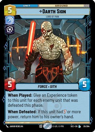 Darth Sion - Lord of Pain (35/264) - SOP - Legendary