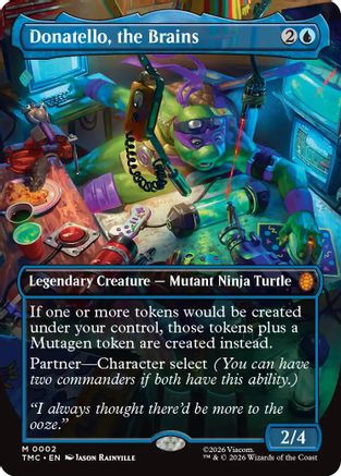 Donatello, the Brains (0002) (Borderless) (TMC-002) - mythic - Foil