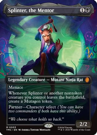 Splinter, the Mentor (0003) (Borderless) (TMC-003) - mythic - Foil