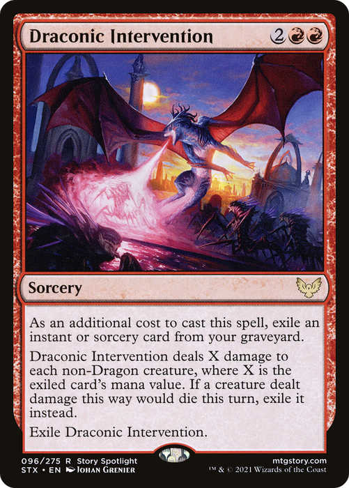 Draconic Intervention (STX-096) - rare - Foil