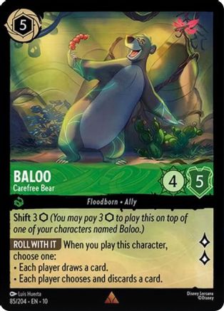 Baloo - Carefree Bear (85/204) - WITW - Rare - Cold Foil