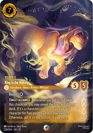 Simba - King in the Making (Enchanted) (224/204) - WITW - Enchanted - Holofoil