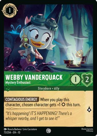 Webby Vanderquack - Mystery Enthusiast (73/204) - WITW - Common